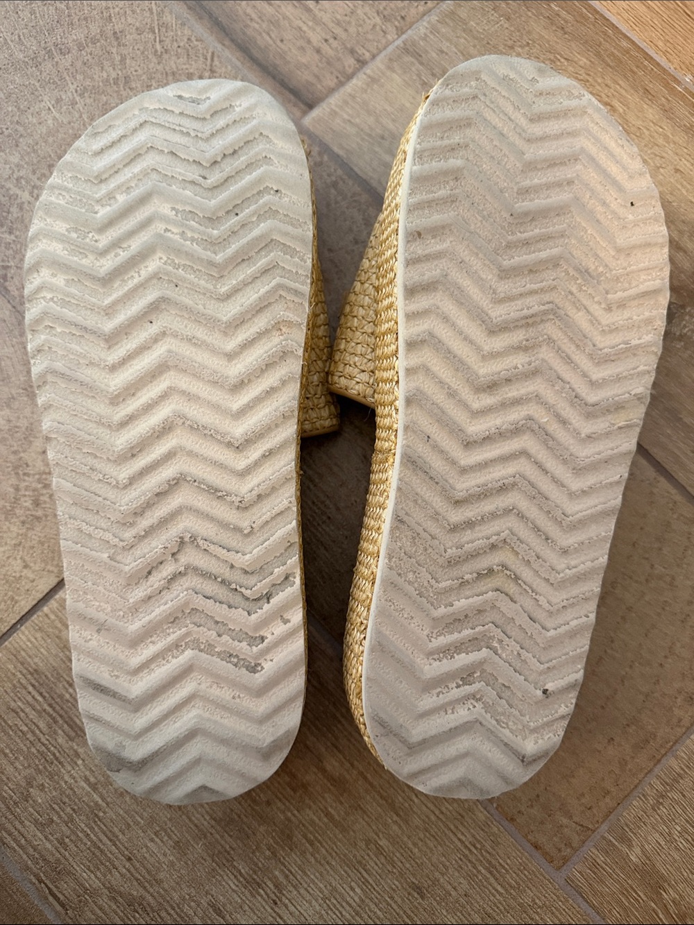 Steve Madden Natural Raffia Slide Sandals with Gold Bit - Picture 3 of 4